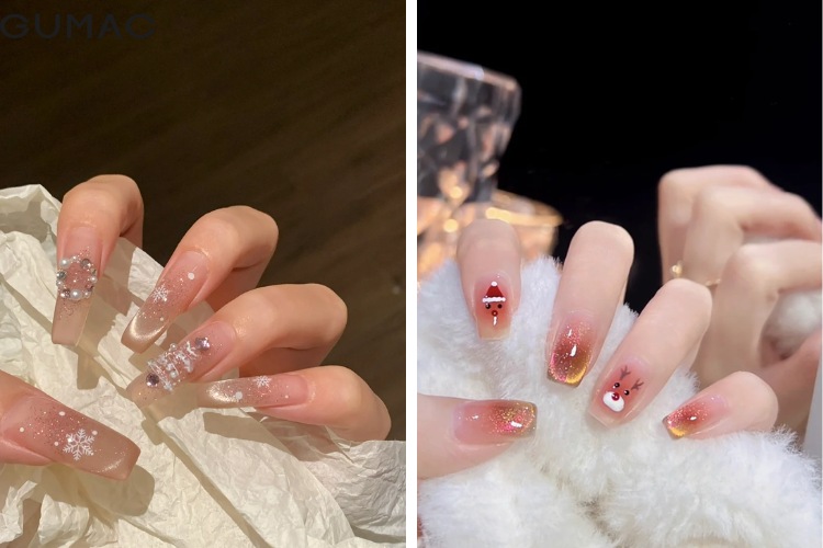 mau nail noel mat meo